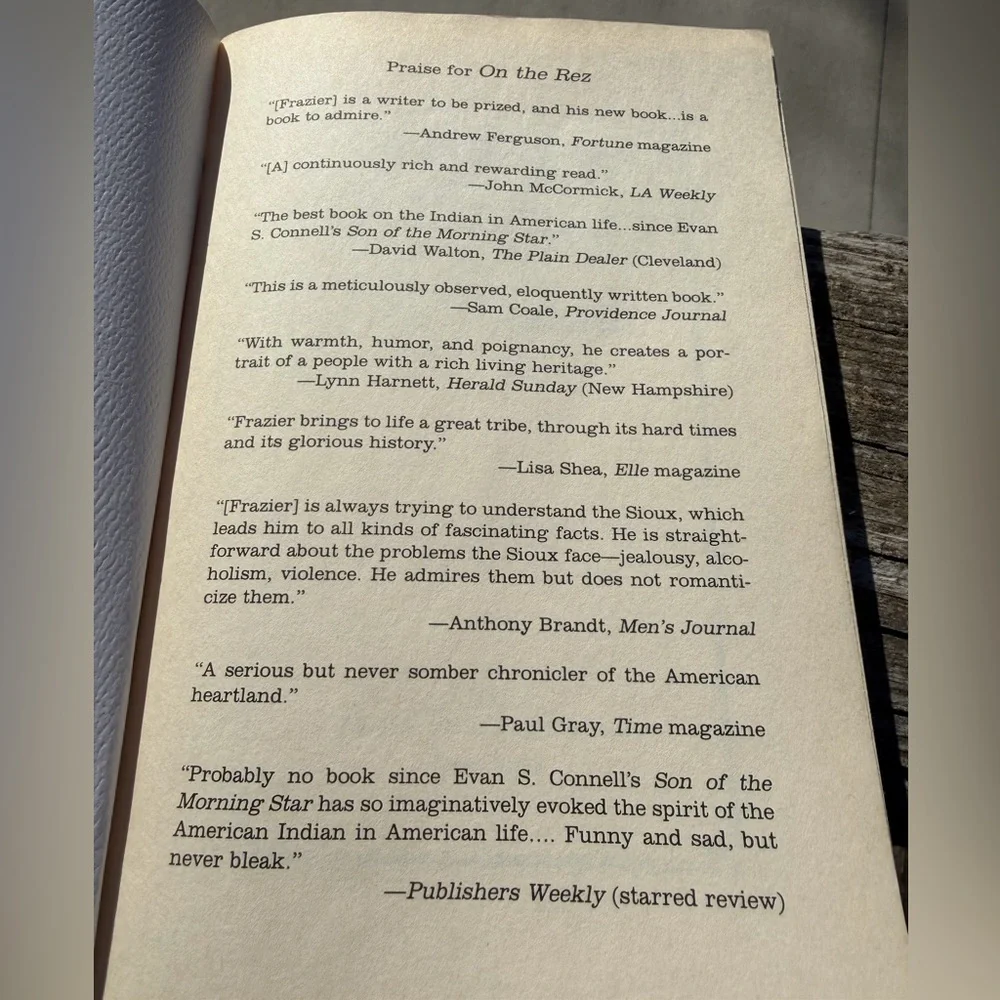Book On The Rez by Ian Frazier Softcover NonFiction History Pine Ridge